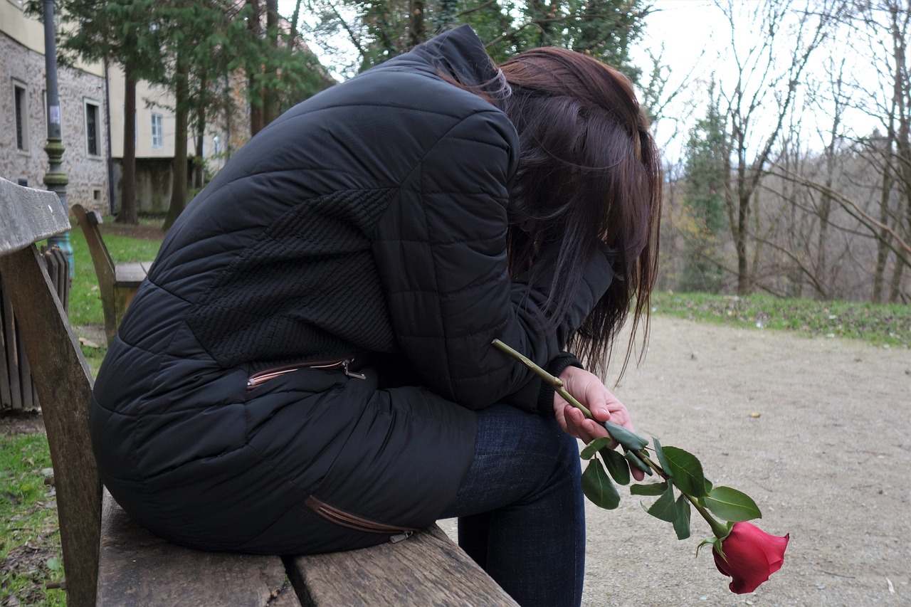 Emotional Sad Girl DP with a rose
