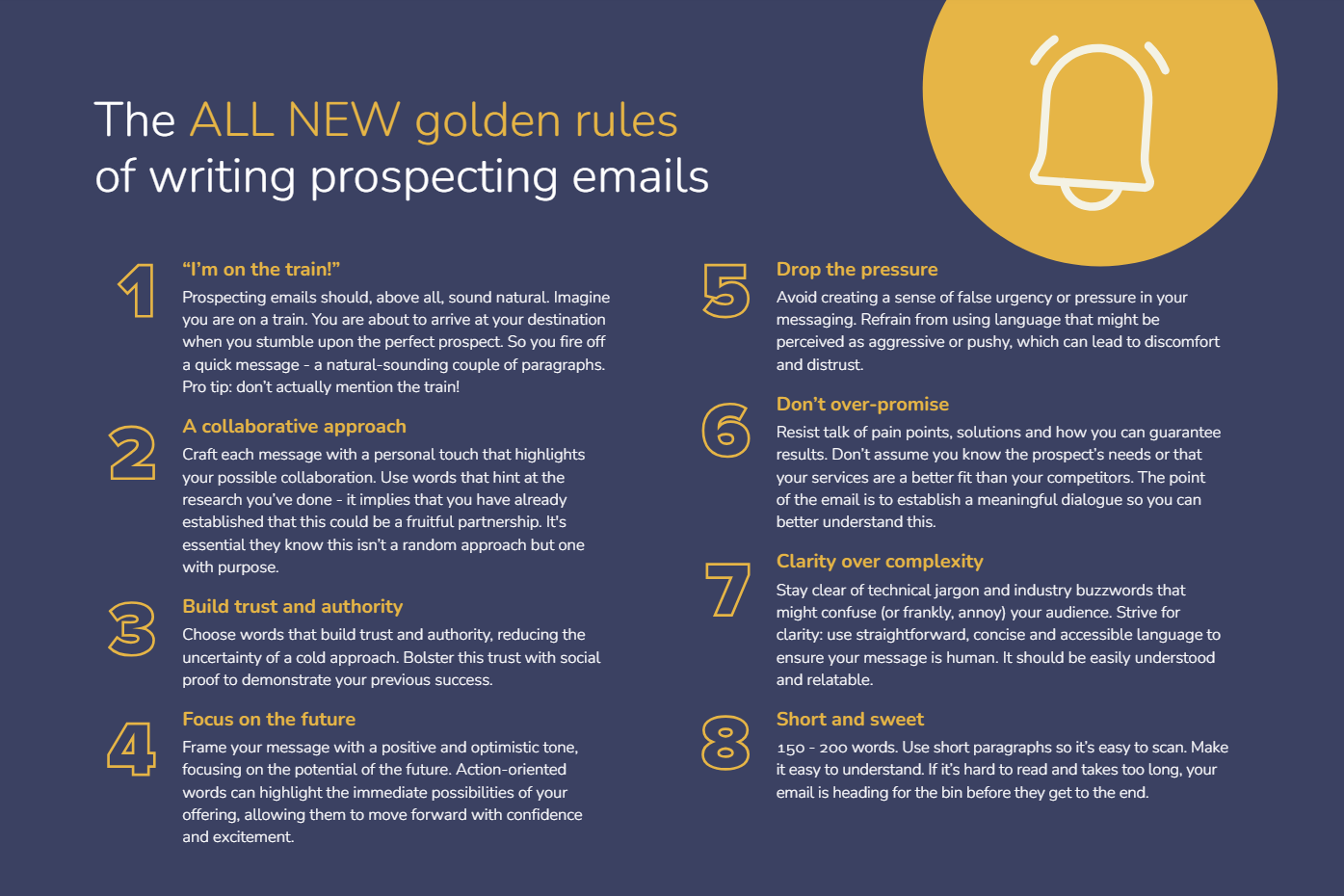 Our golden rules to email outreach