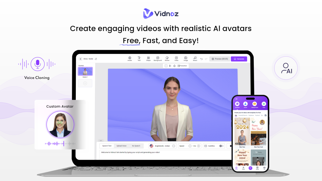 ©2024 Vidnoz AI_AI video generator