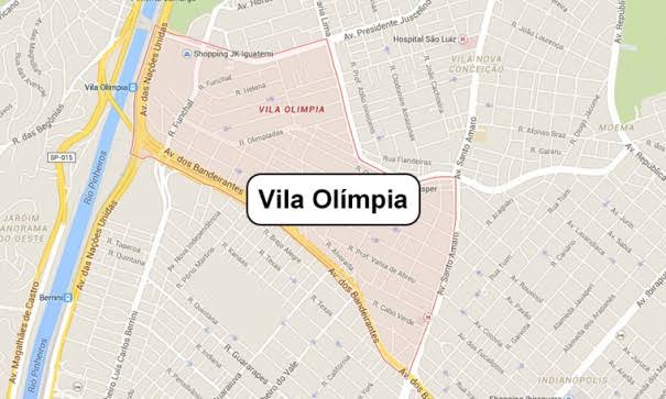 localização Vila Olímpia São Paulo