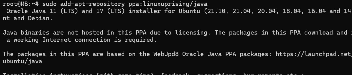 Download Oracle Java from Linux Uprising PPA