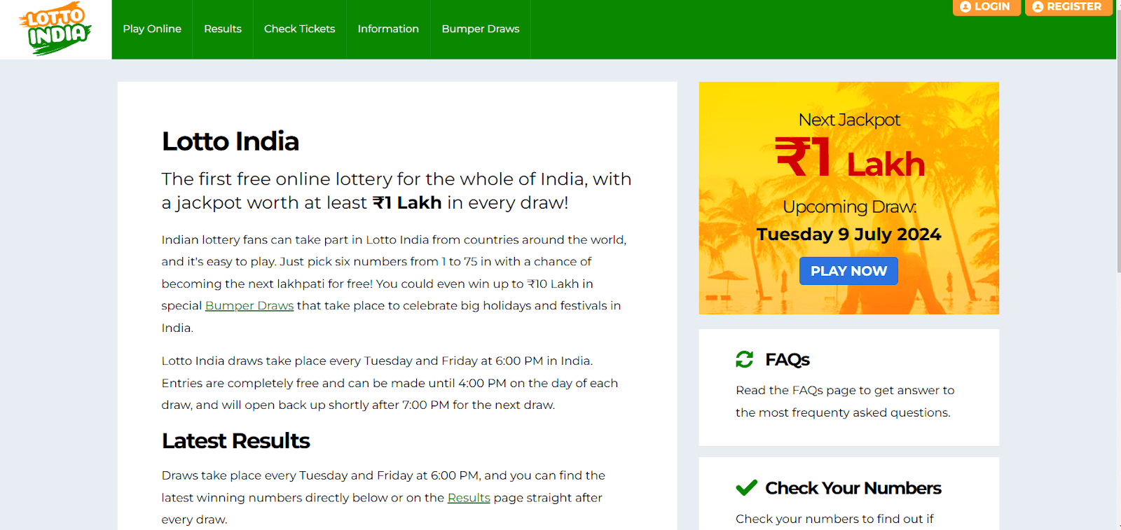 Lotto India lottery sites