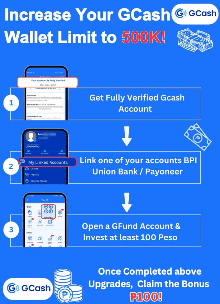 GCash wallet limit to 500k