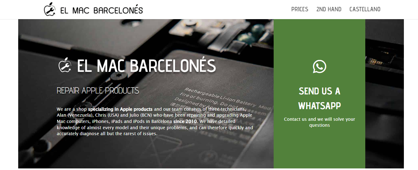 Reparación de macbook en Barcelona con piezas originales.
