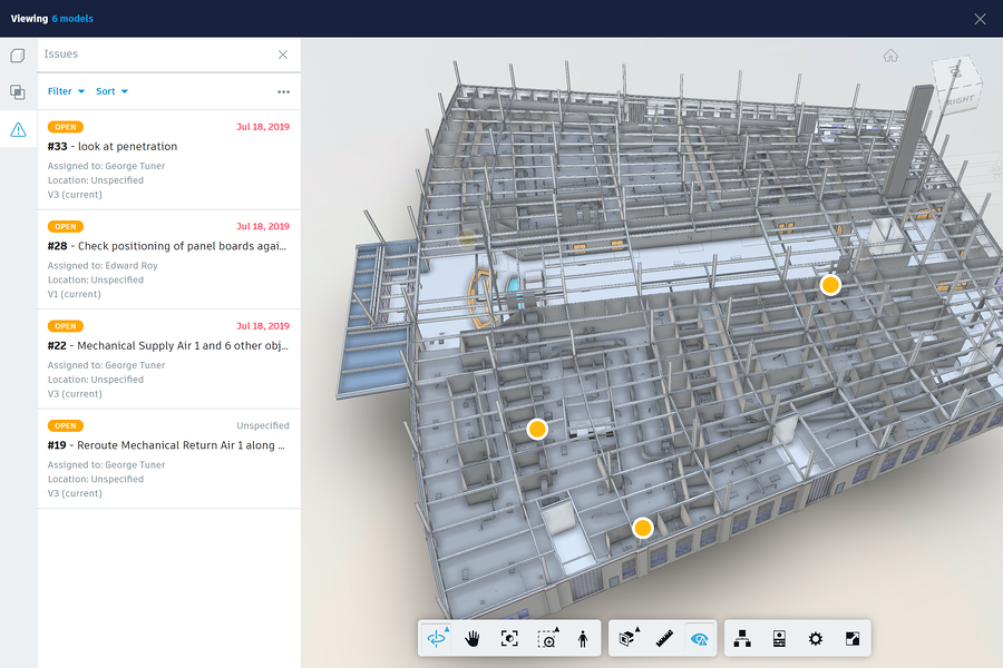 BIM 360 model of a structure