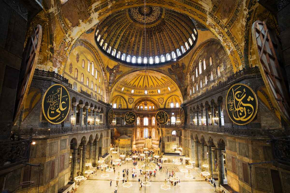 Interior of Hagia Sophia -  Byzantine Church Architecture: Hagia Sophia and Other Iconic Structures - image 2