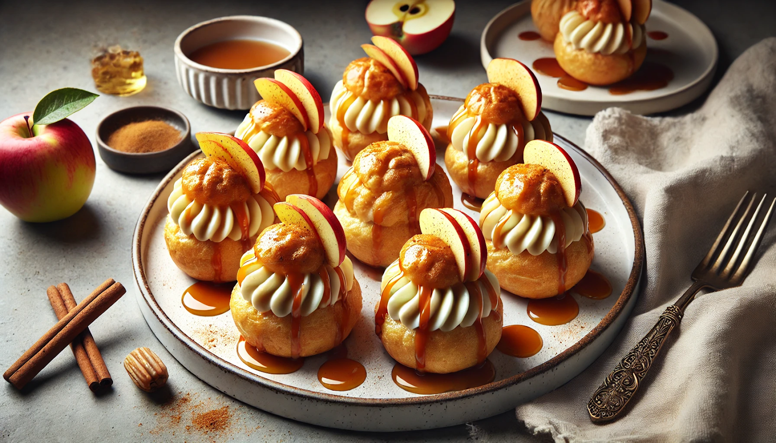 Caramel Apple Cream Puffs