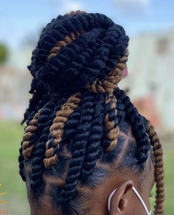 Picture of a lady wearing the twists hairstyles