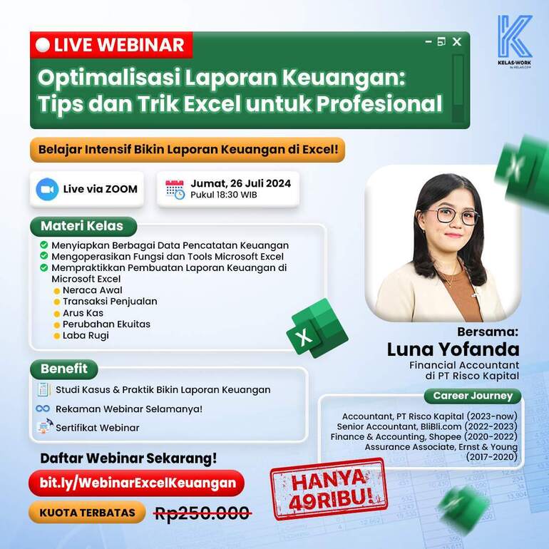 Live Webinar Optimalisasi Laporan Keuangan di Kelas.com