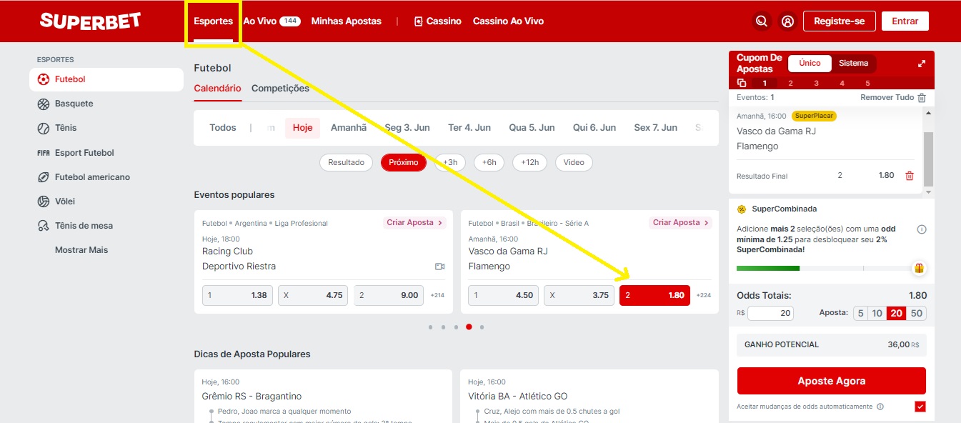 como apostar na superbet