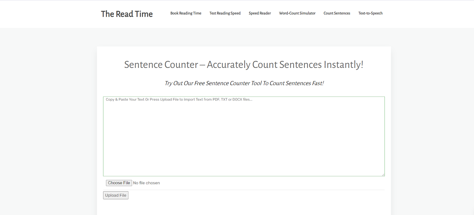 TheReadTime.com Sentence Counter