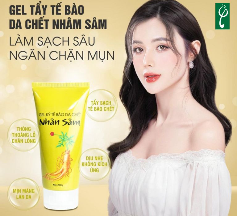 Gel tẩy tế bào chết nhân sâm ngăn ngừa lão hóa