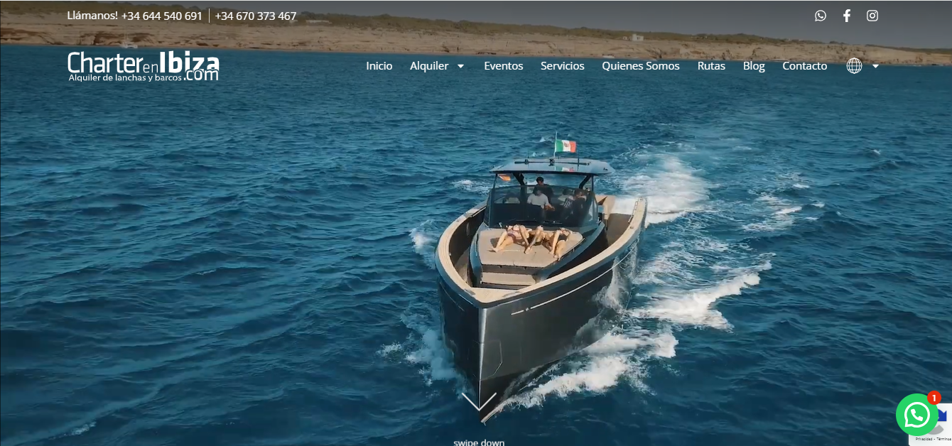 Explora calas con alquiler de barcos y navegación en Ibiza.
