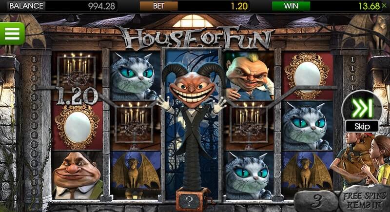 House of fun free spins feature