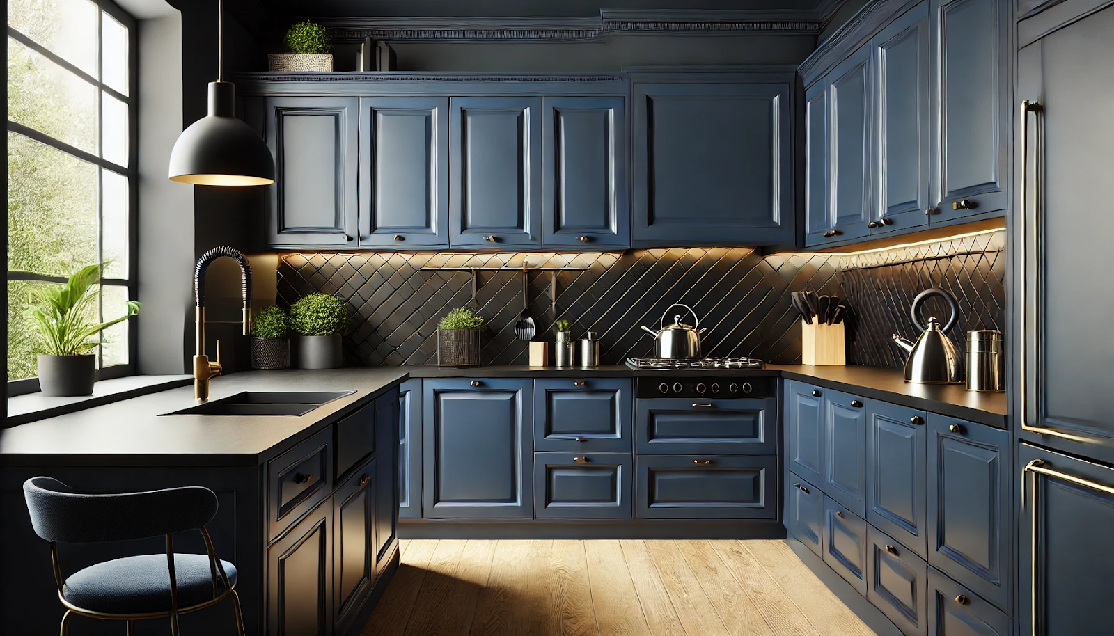 Navy Blue Cabinets