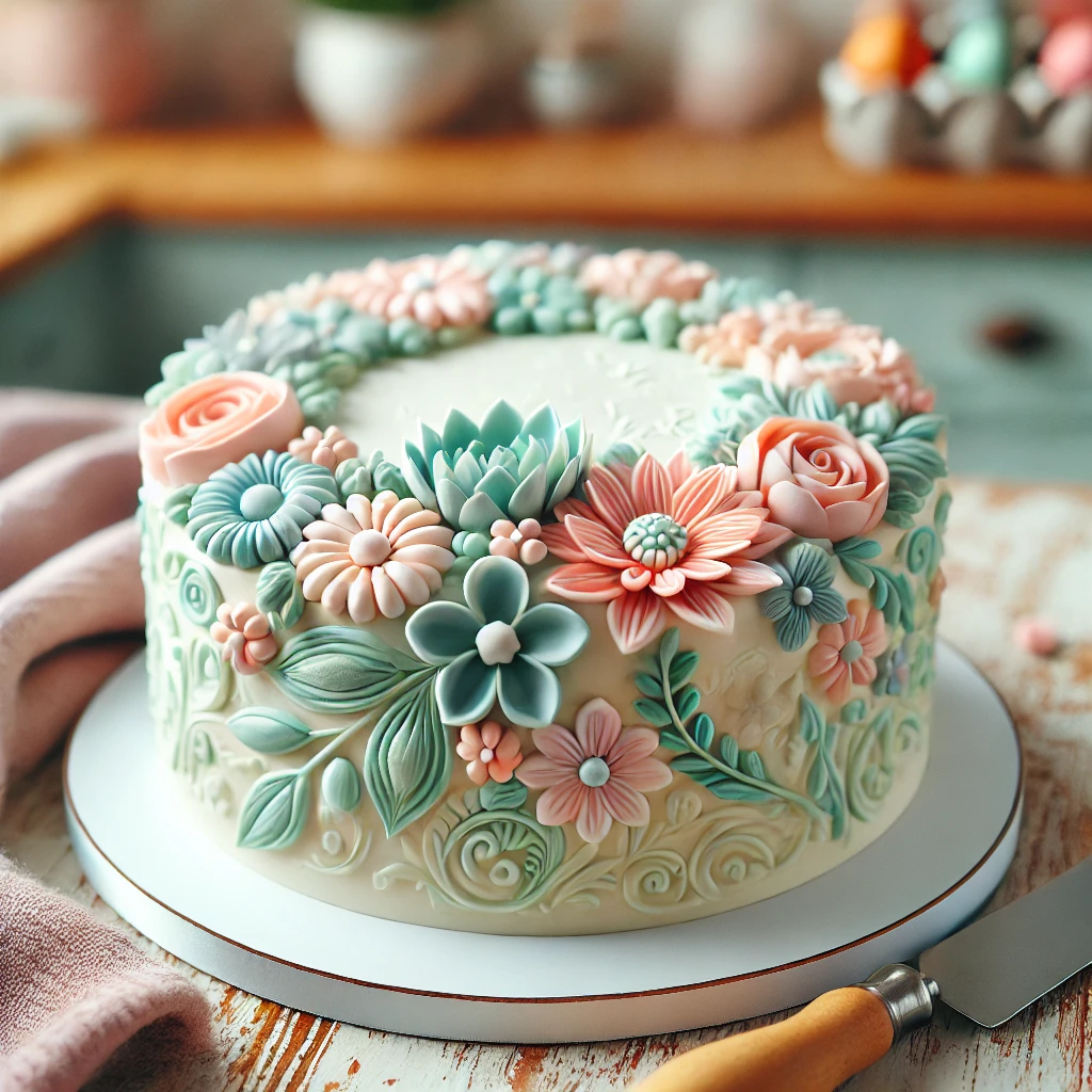 Elegant Cherry Blossom Cake