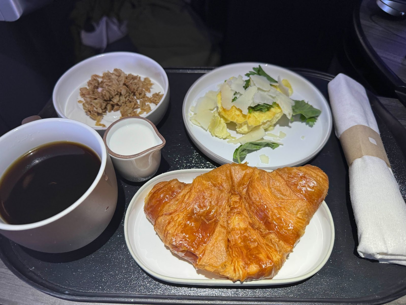 Breakfast on JetBlue Mint Studio JFK to AMS