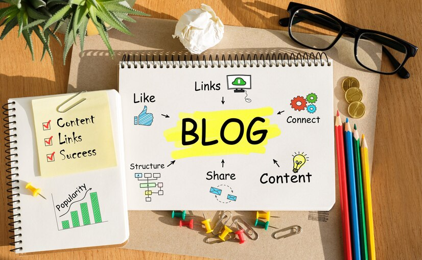 Concept of creating a content strategy for a blog