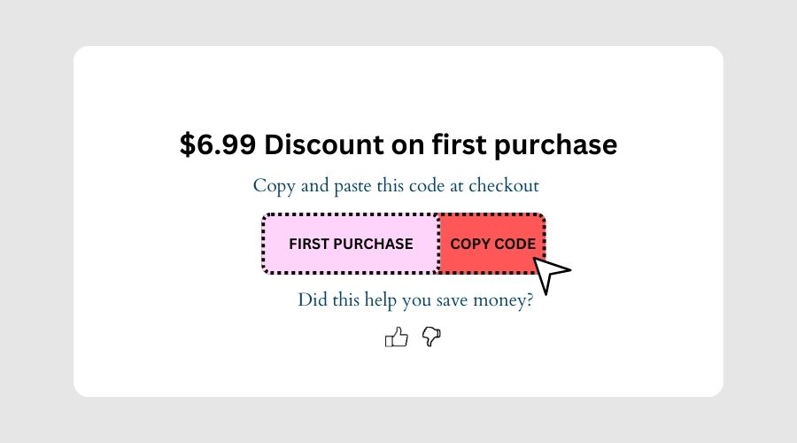 copy the coupon code button 