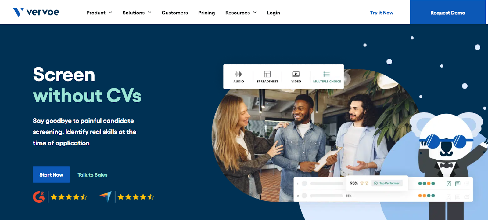 Vervoe’s homepage