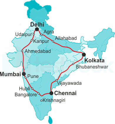 Solved] This is the longest segment of the Golden Quadrilateral.