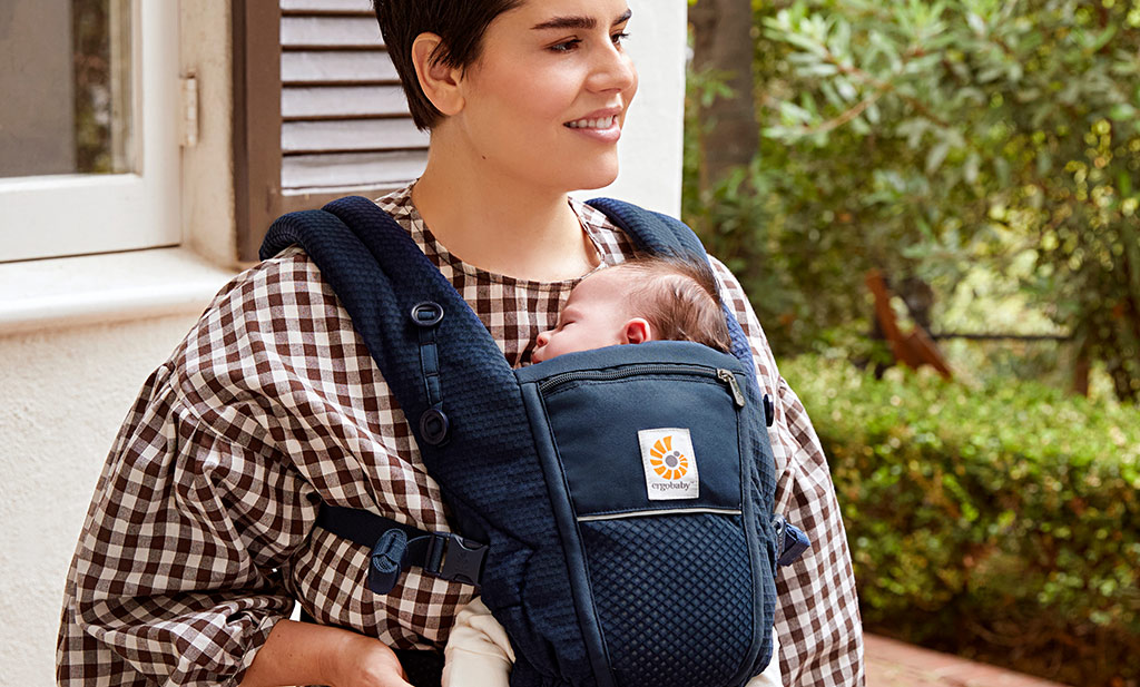 baby sleep in a baby carrier