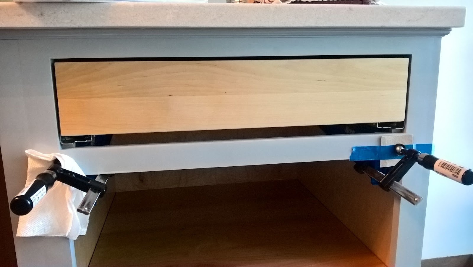 Installing custom size drawer boxes