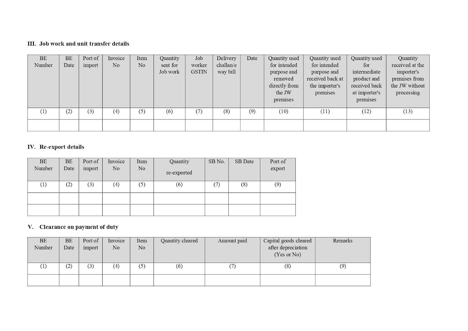 Image displaying Form IGCR-3 Rules