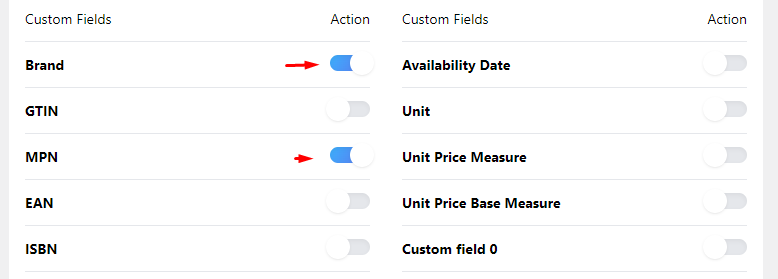 enable custom field