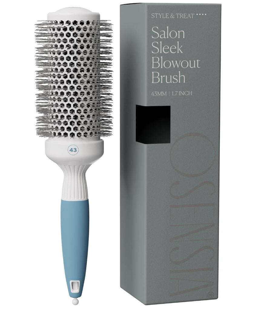 Round Brush for Blow Drying - Medium Ceramic Ionic Thermal Barrel Brush 