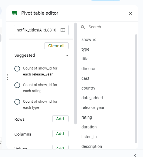 a visual representation of worksheet data in excel