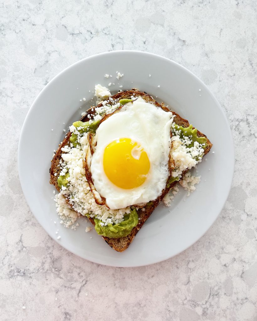 Feta Avocado Toast with Fried Egg