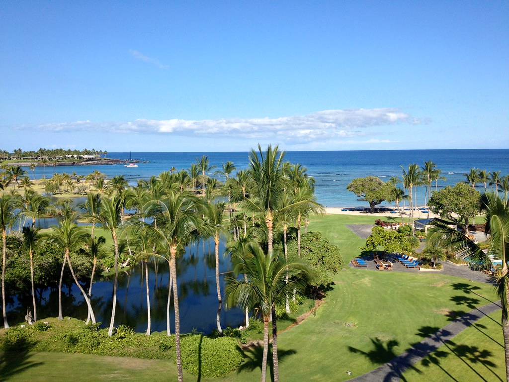 The amazing location of the Mauna Lani resort