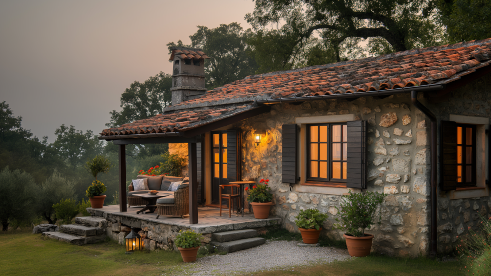 A cozy cottage surrounded by olive groves in Istria. 