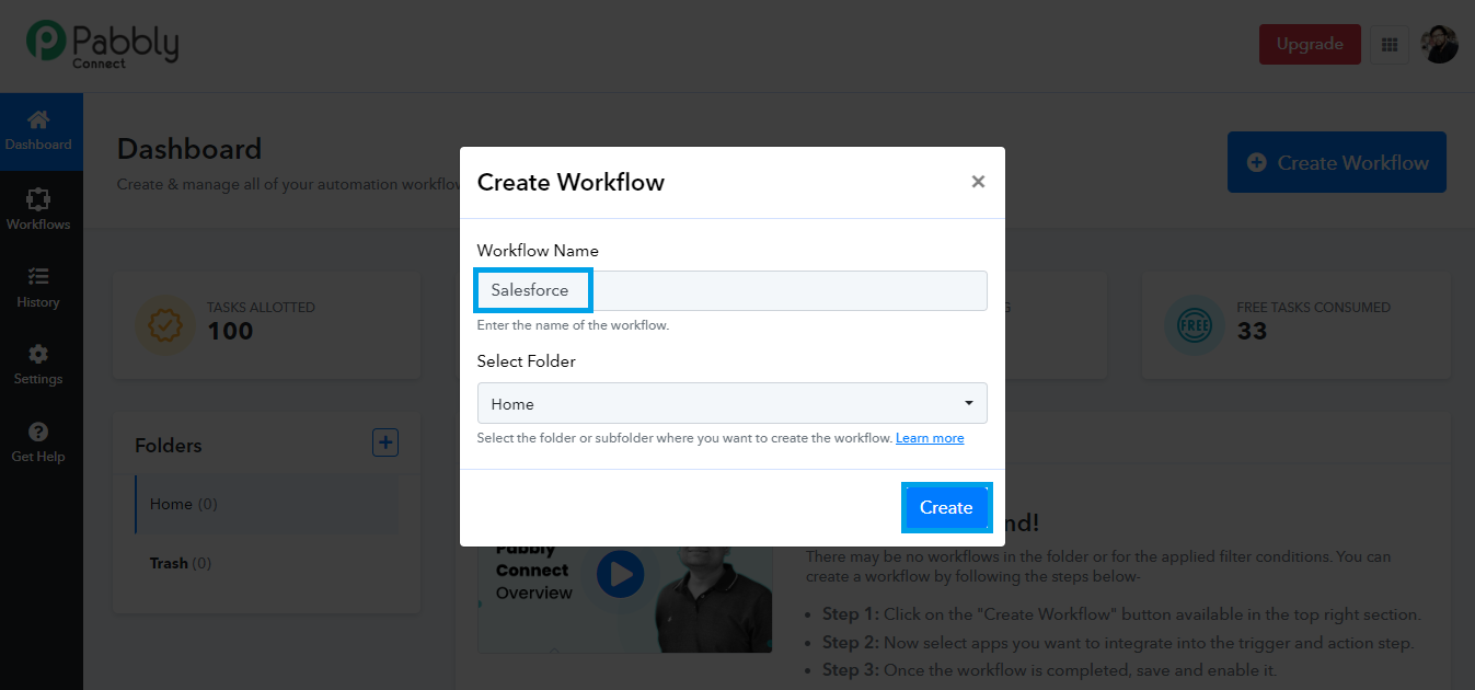 Creating Workflow in Pabbly