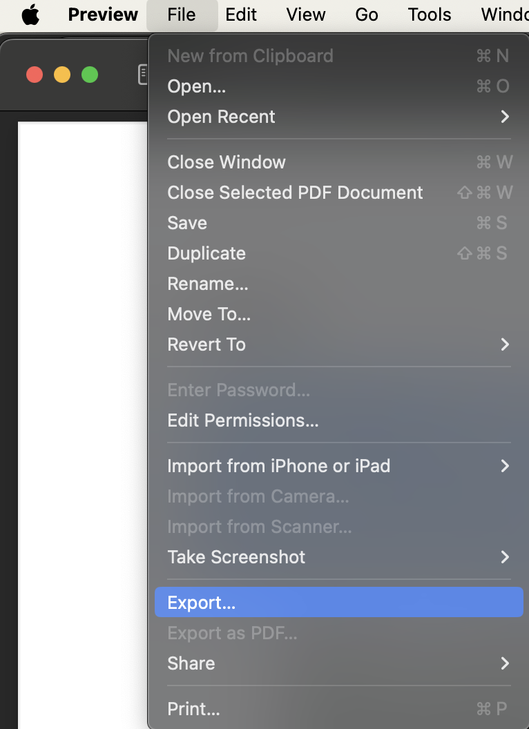 Export PDF Document