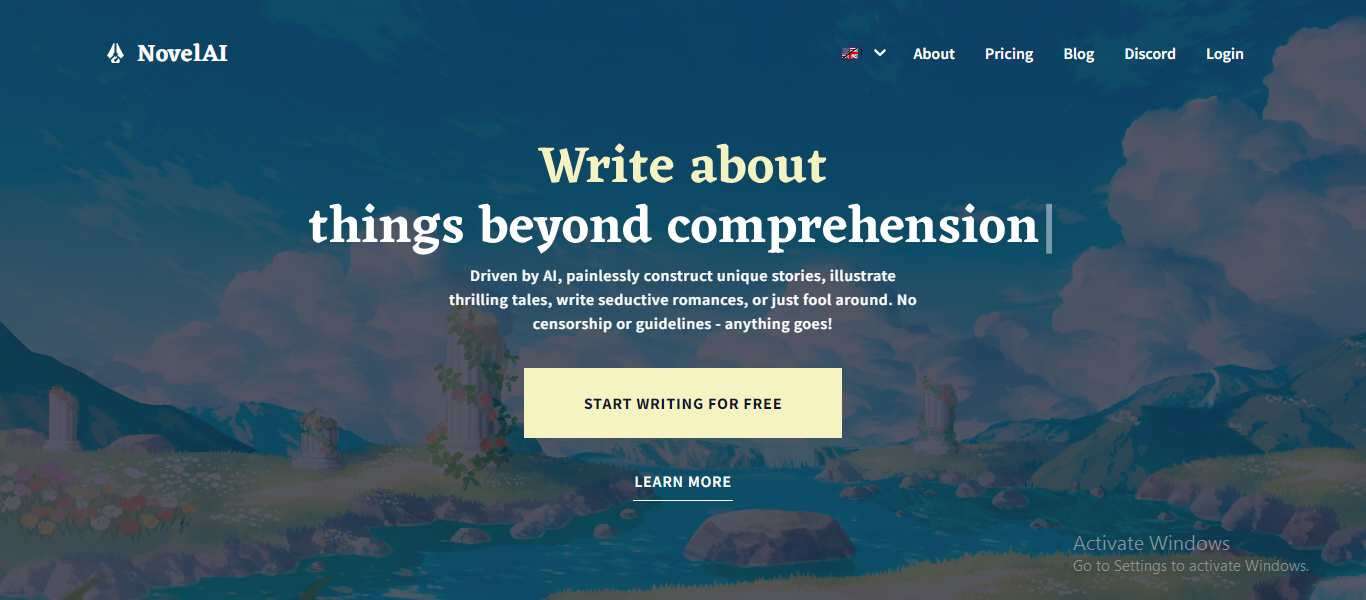 Novel AI Write about things beyound comprehension