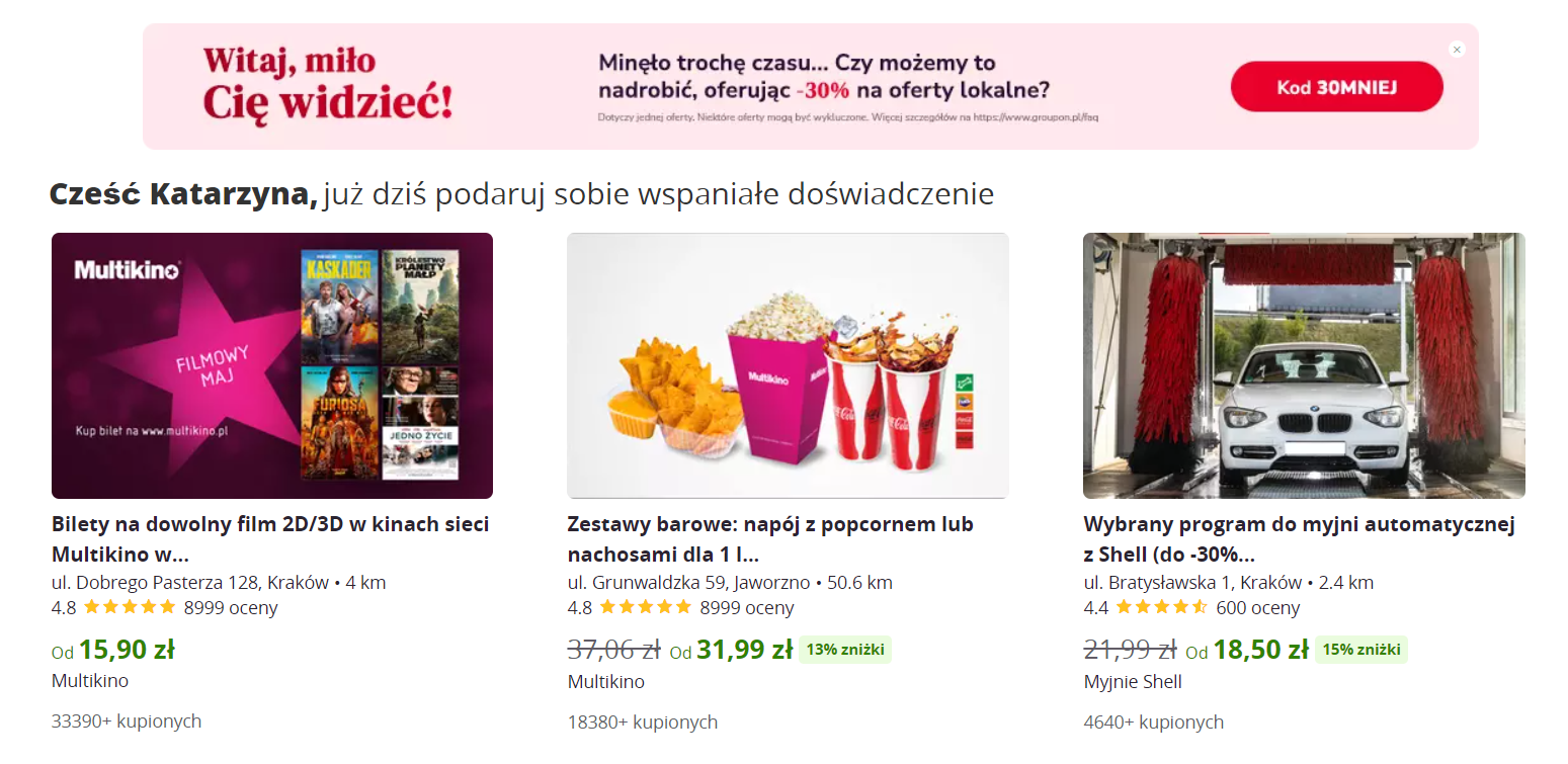 Lejek zakupowy: Groupon