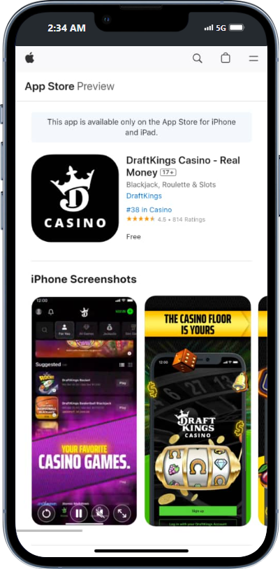 DraftKings app download iOS