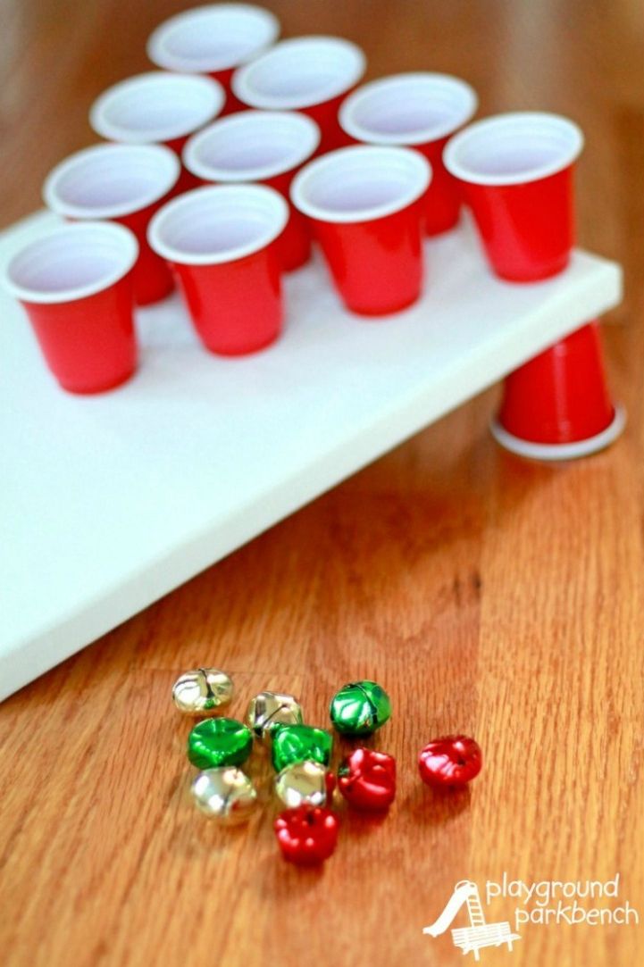 jingle bell toss christmas game for kids