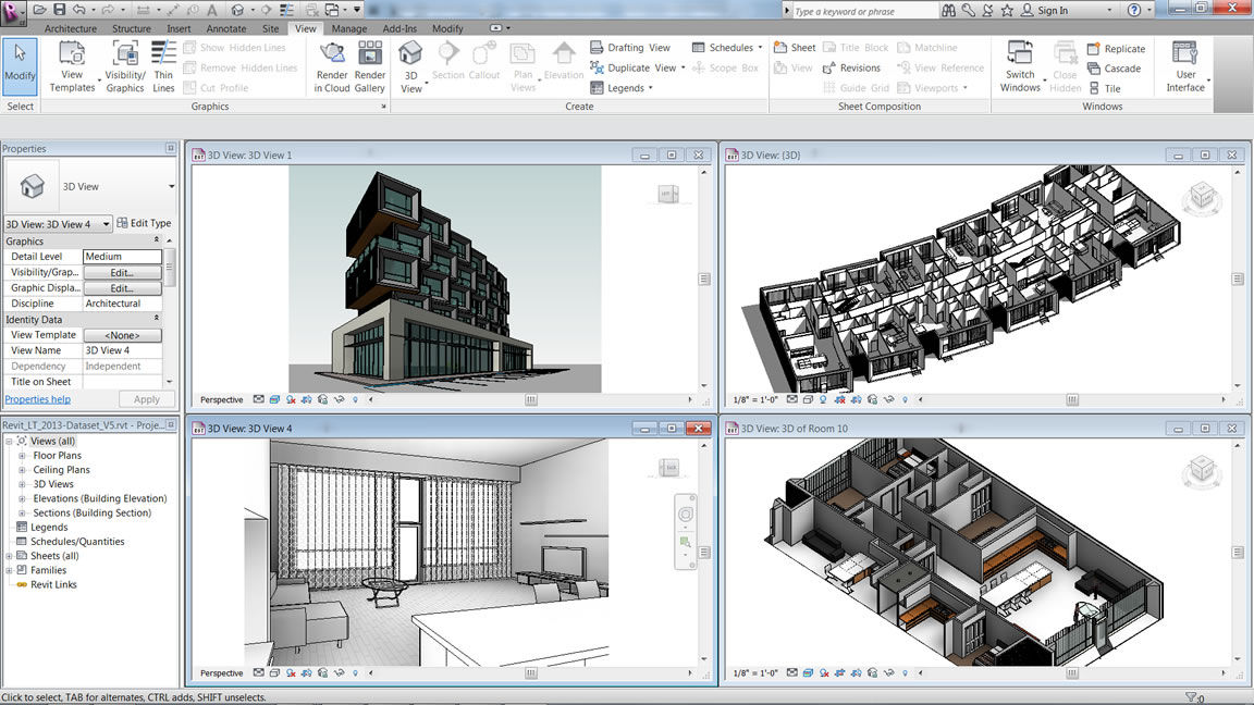 Revit-enabled 3D architectural software