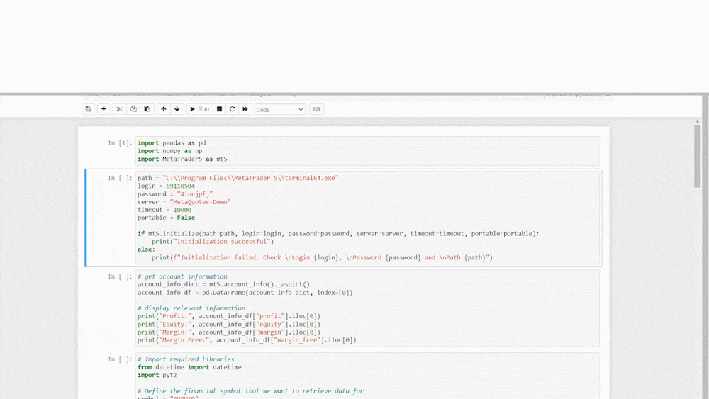 Steps to automate trading using MT5 and Python