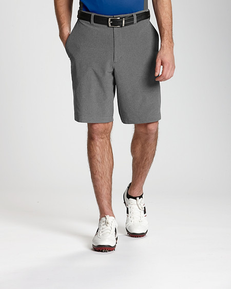 Cutter & Buck Big & Tall Bainbridge Flat Front Shorts in iron gray