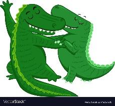 Dancing crocodiles Royalty Free Vector Image - VectorStock