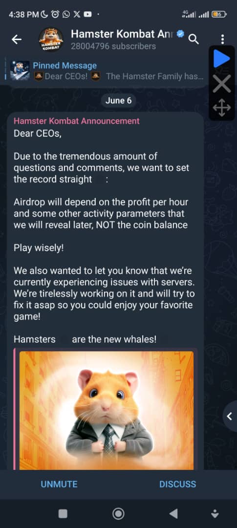 hamster kombat latest update