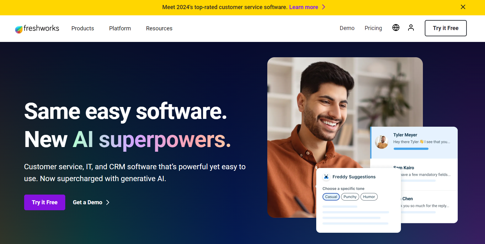 Freshsales: Same easy software. New AI superpowers