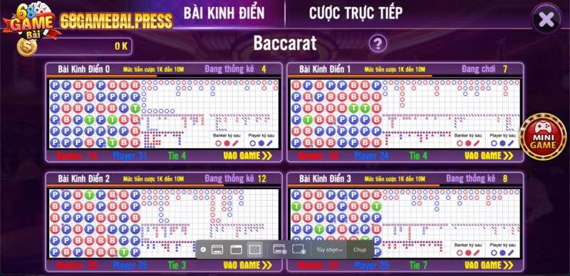 Mọi thông tin về luật chơi và cách cược đều có tại cổng game