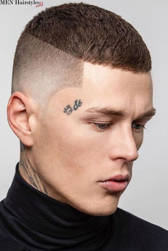 Picture of a  guy wearing the Buzz Cut Fade with Disconnected Undercut