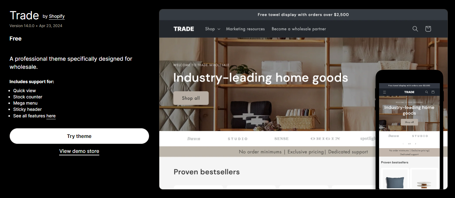 Trade - Free Shopify themes