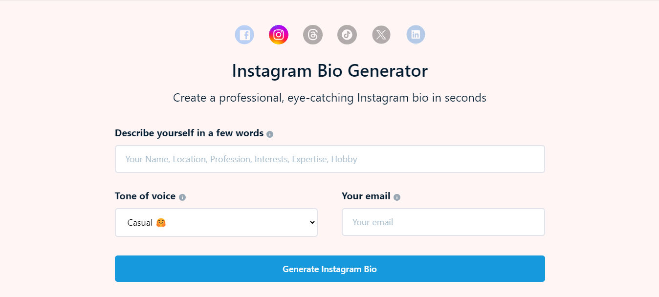 Mention Instagram Bio Generator